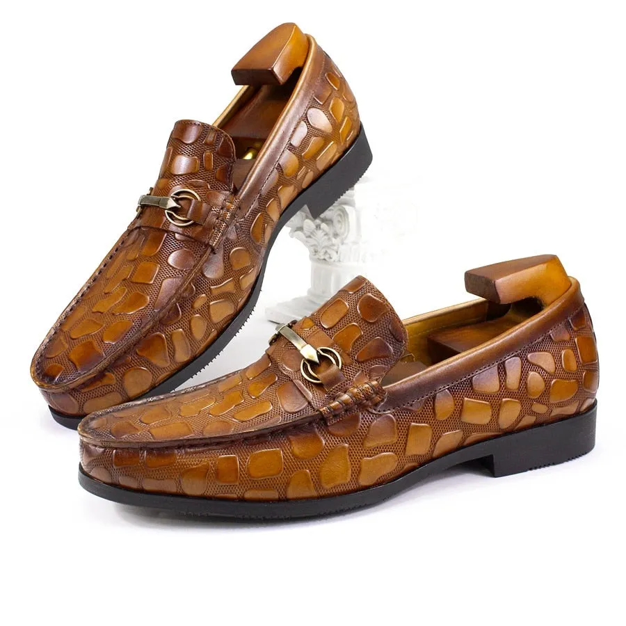 Classic Rock Texture Leather Men Shoes