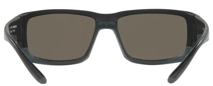 Costa Del Mar Mens Fantail Matte Black Frame - Blue Mirror 580 Glass Lens - Polarized Sunglasses