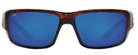 Costa Del Mar Mens Fantail Tortoise Frame - Blue Mirror 580 Glass Lens - Polarized Sunglasses