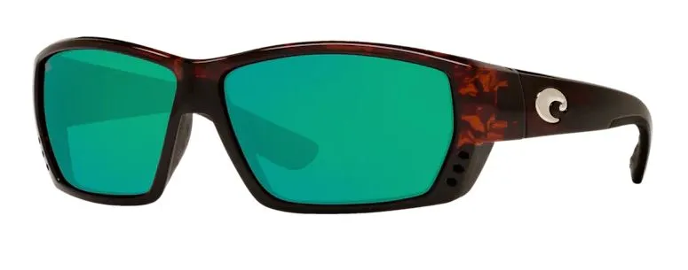 Costa Del Mar Mens Tuna Alley Tortoise Frame - Green Mirror 580 Glass Lens - Polarized Sunglasses