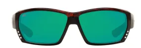 Costa Del Mar Mens Tuna Alley Tortoise Frame - Green Mirror 580 Glass Lens - Polarized Sunglasses