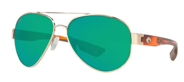 Costa Del Mar South Point Rose Gold Frame - Green Mirror 580 Plastic Lens - Polarized Sunglasses