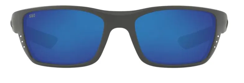 Costa Del Mar Whitetip Matte Gray Frame - Blue Mirror 580 Glass Lens - Polarized Sunglasses