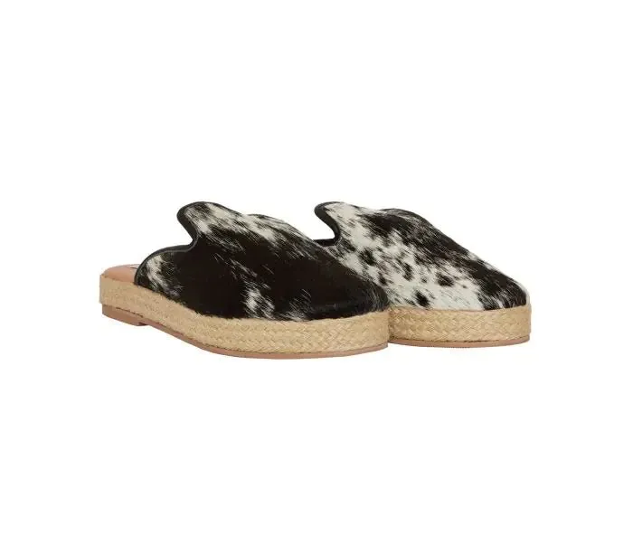 Cowhide Espadrilles - Black