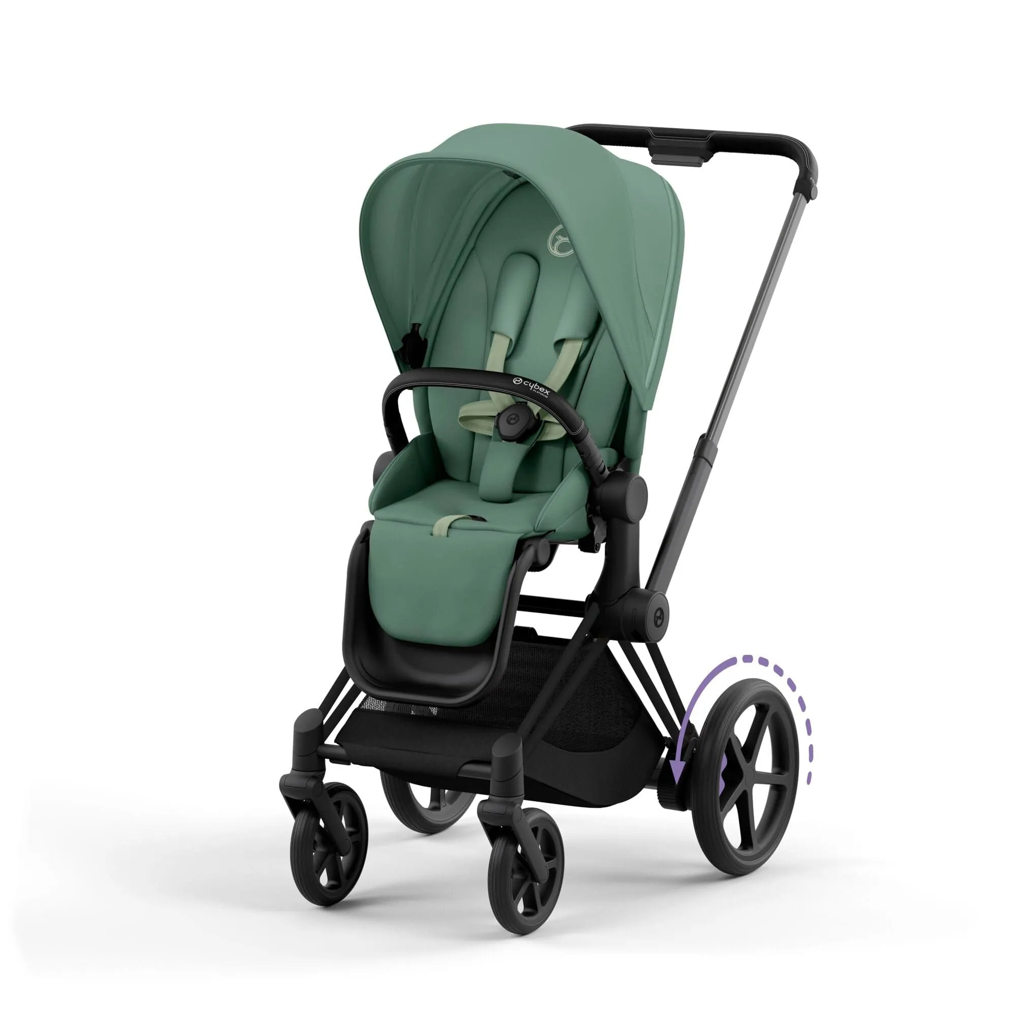 Cybex e-Priam Pram - Leaf Green