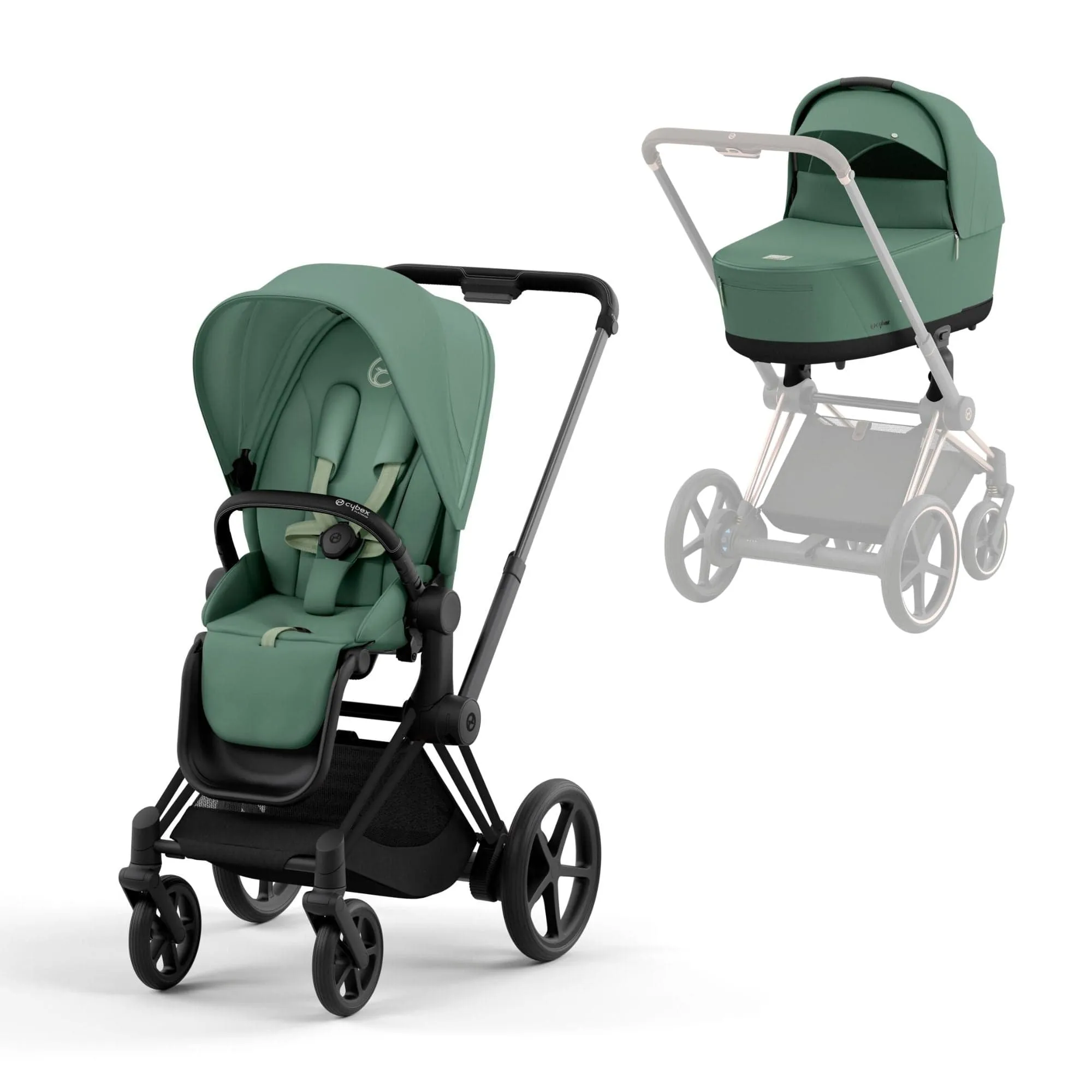 Cybex e-Priam Pram - Leaf Green