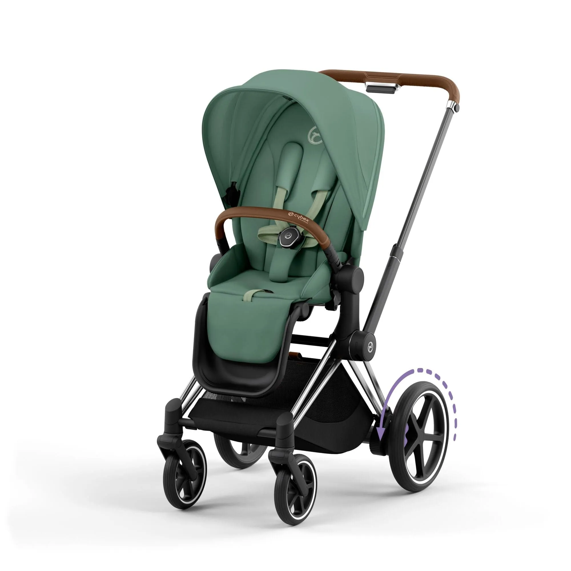 Cybex e-Priam Pram - Leaf Green