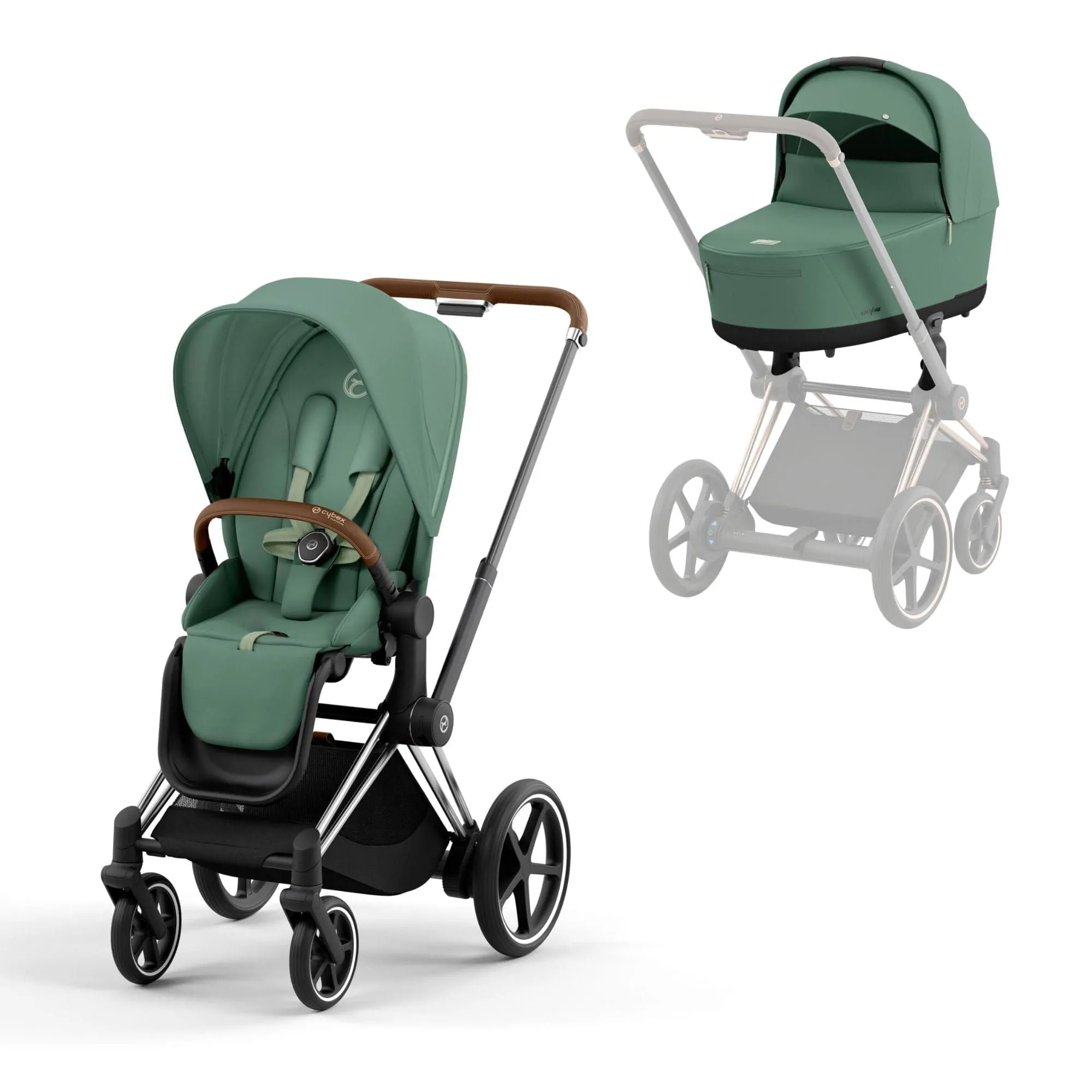 Cybex e-Priam Pram - Leaf Green