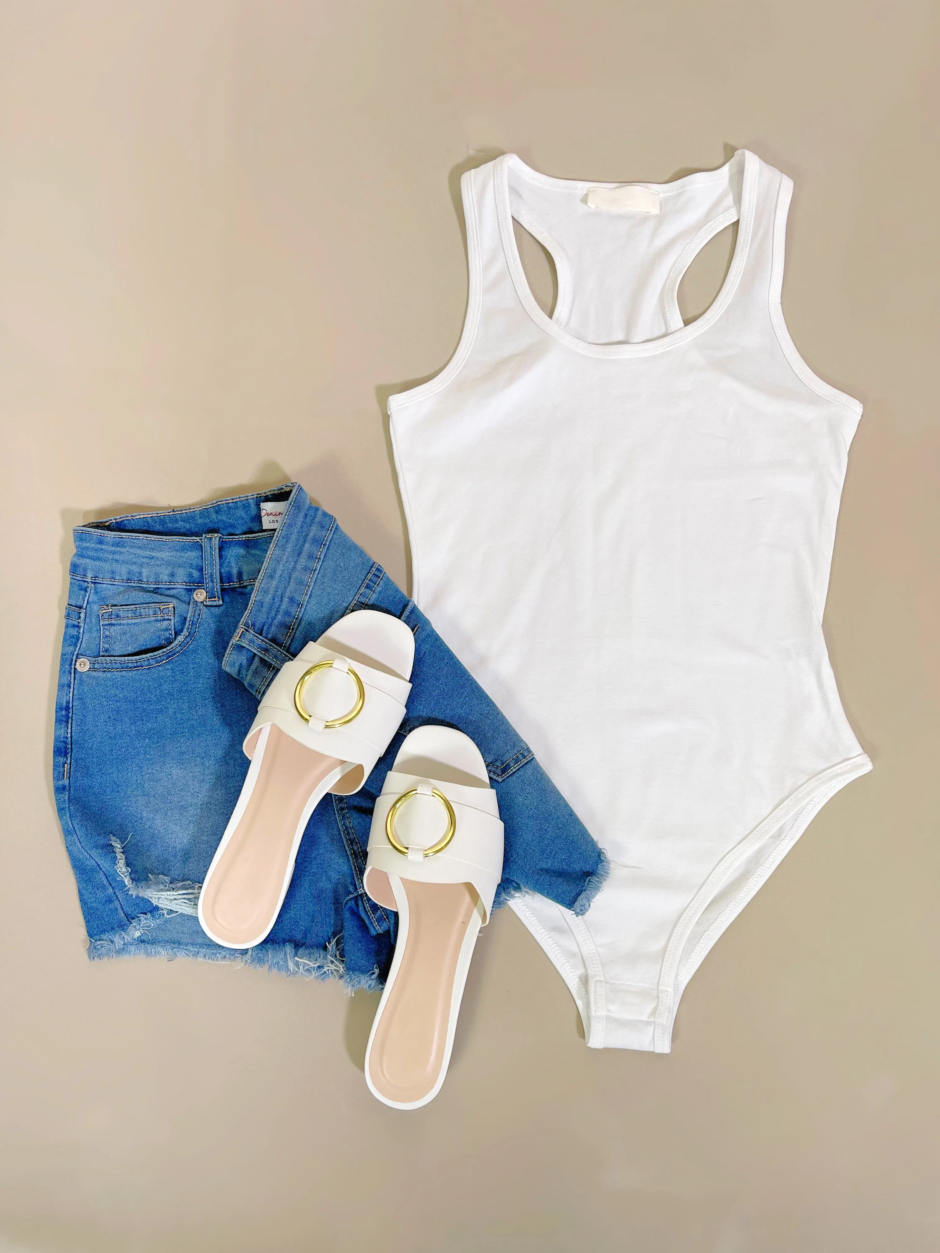 Day In, Day Out Bodysuit-White