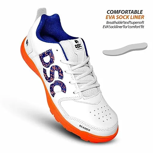 DSC Beamer Cricket Shoes (Fluro Orange/White)