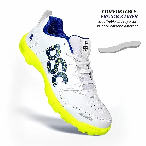 DSC Beamer Cricket Shoes (Fluro Yellow/White)