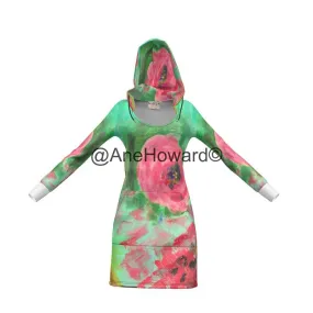 Eco-Friendly Hoodie Dress  Flower Power