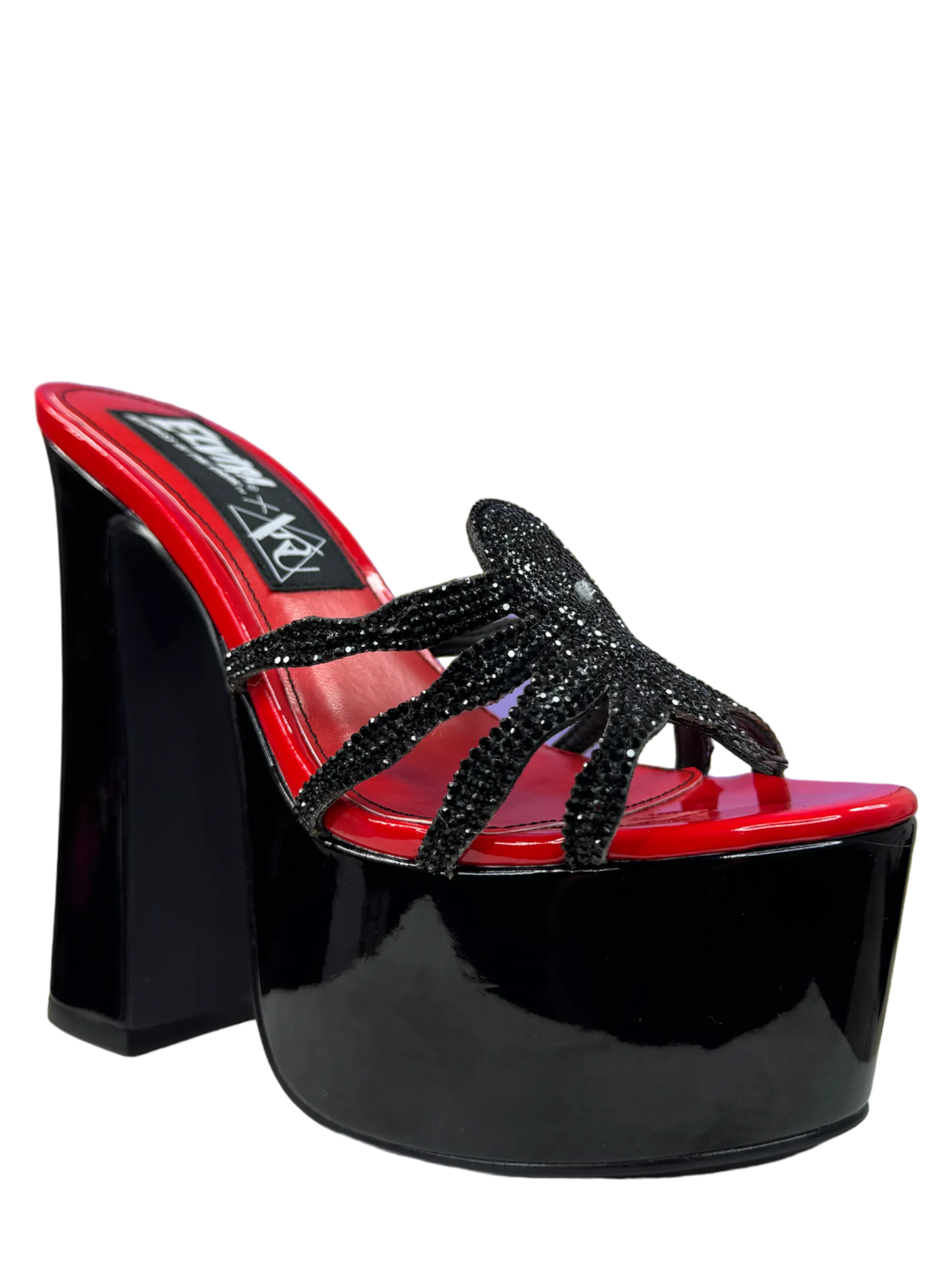 ELVIRA SPIDER PUMP - BLACK/RED