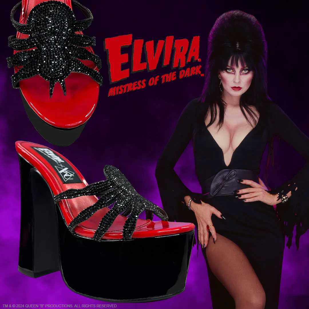 ELVIRA SPIDER PUMP - BLACK/RED