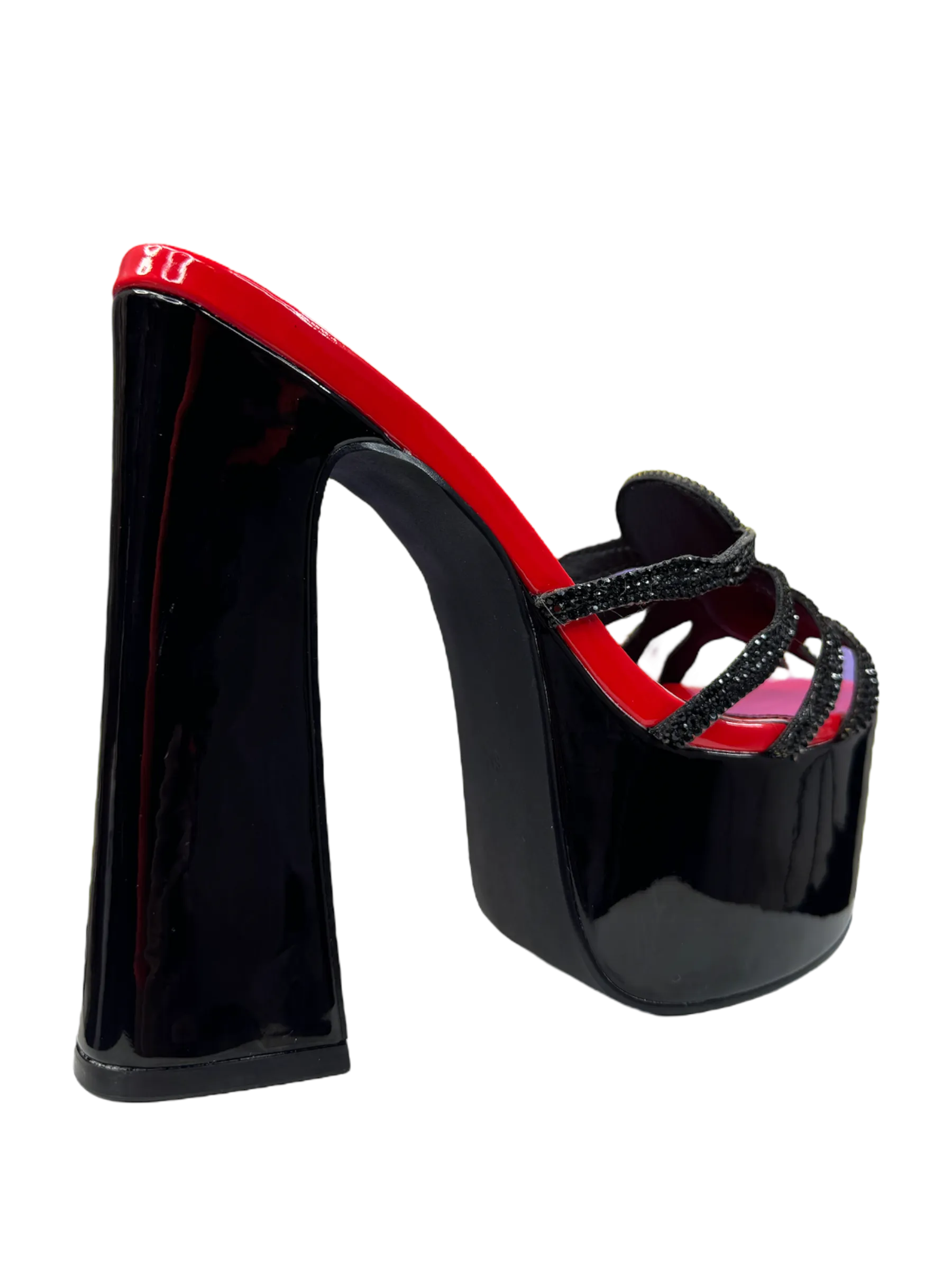 ELVIRA SPIDER PUMP - BLACK/RED