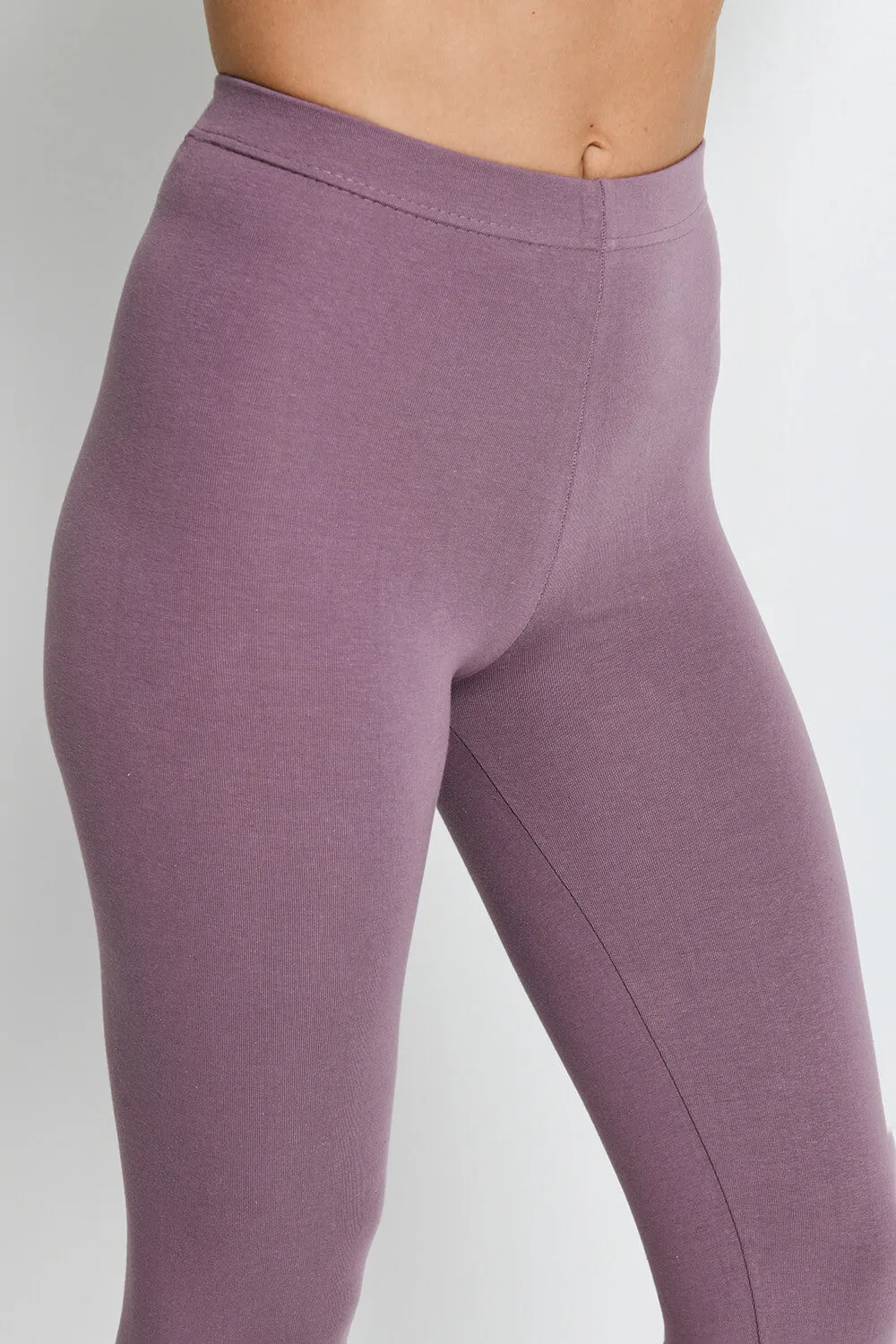 Everyday Cropped Leggings - Elderberry Purple