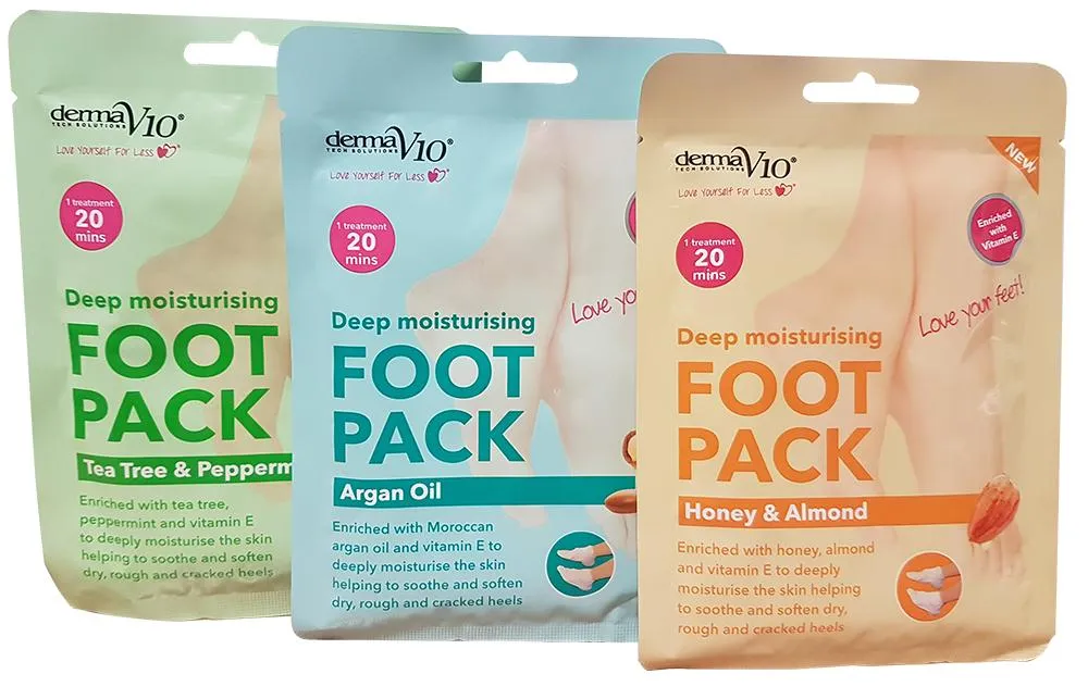 Exfoliating & Moisturising Foot Mask Collection - 3 Packs