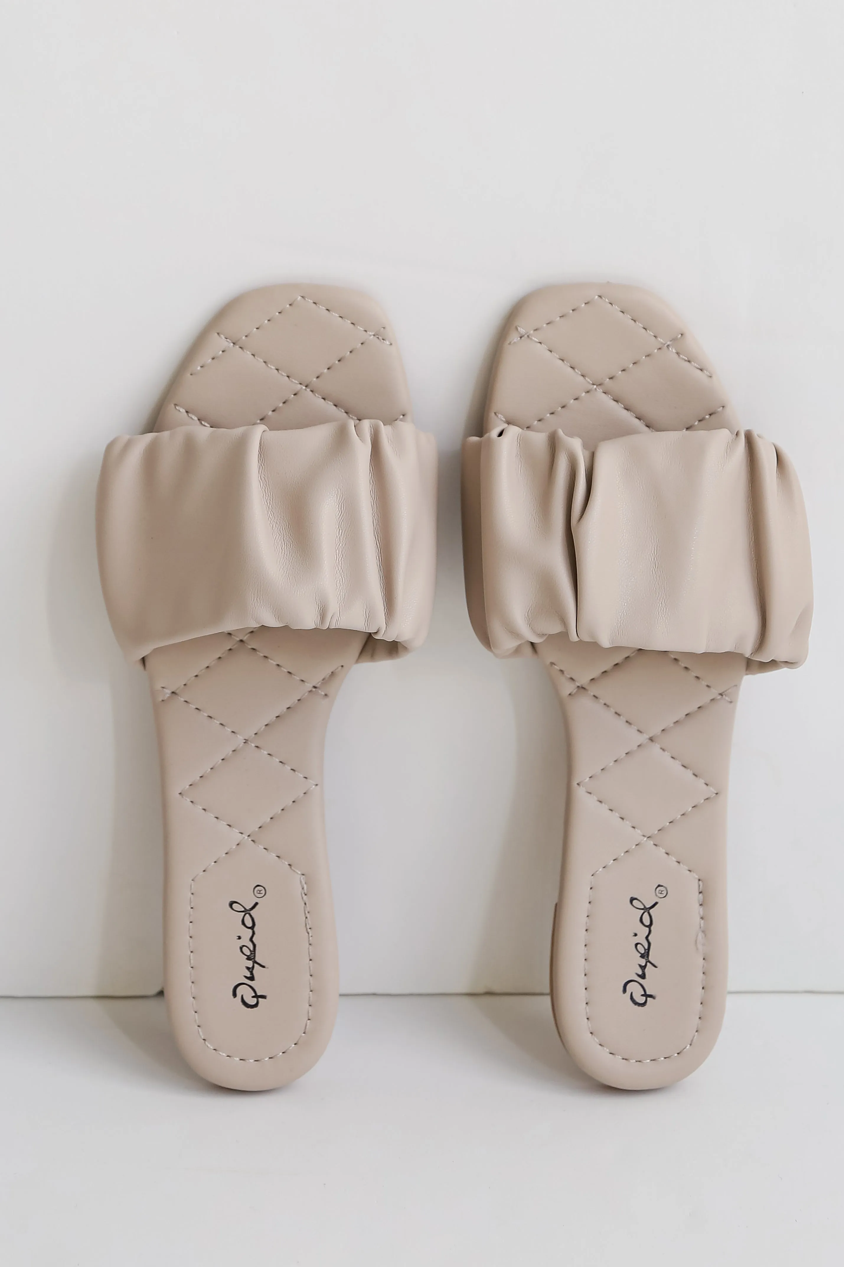 FINAL SALE - Live Your Best Life Grey Slide Sandals - DU DEAL