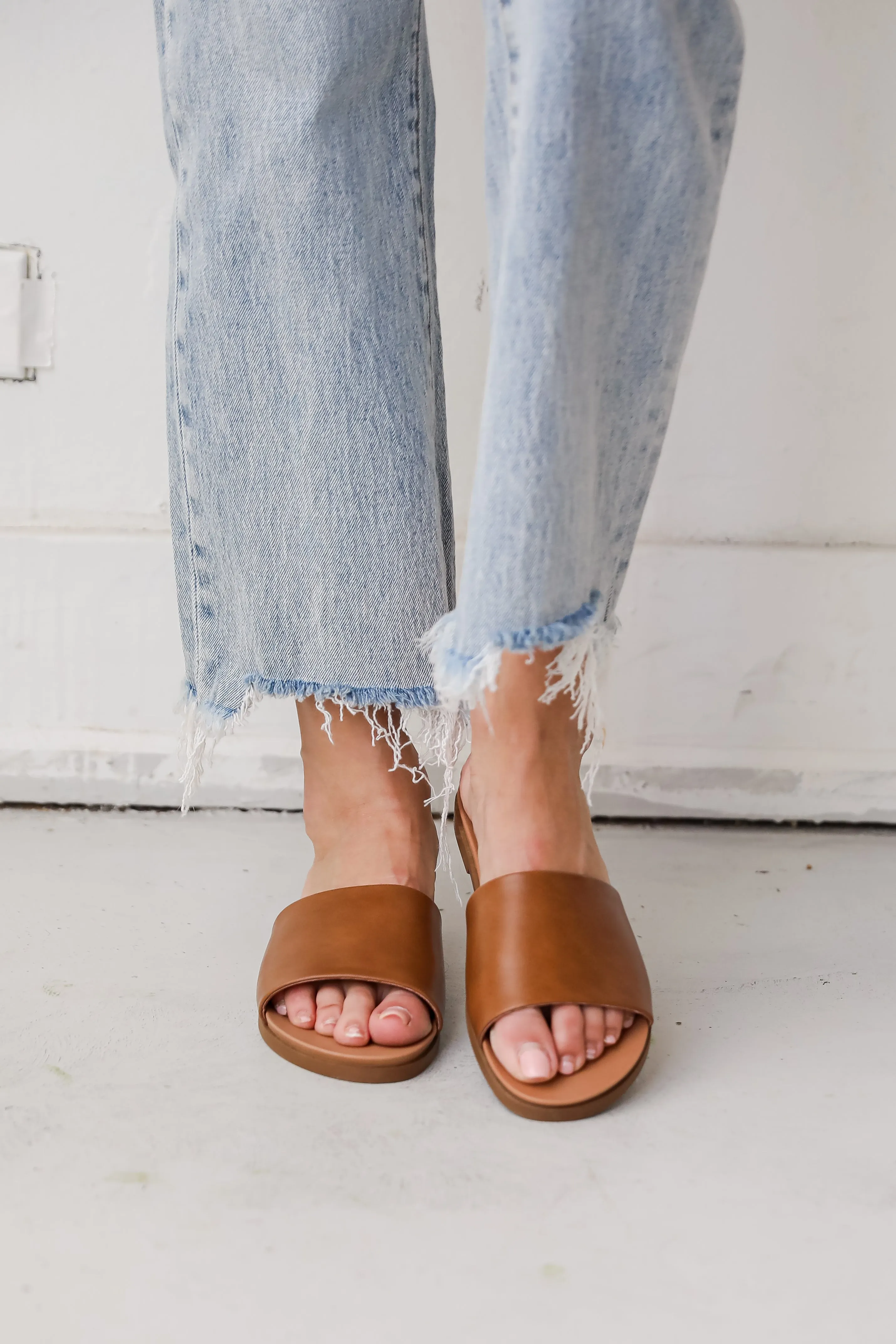 FINAL SALE - Sandy Sole Tan Slide Sandals