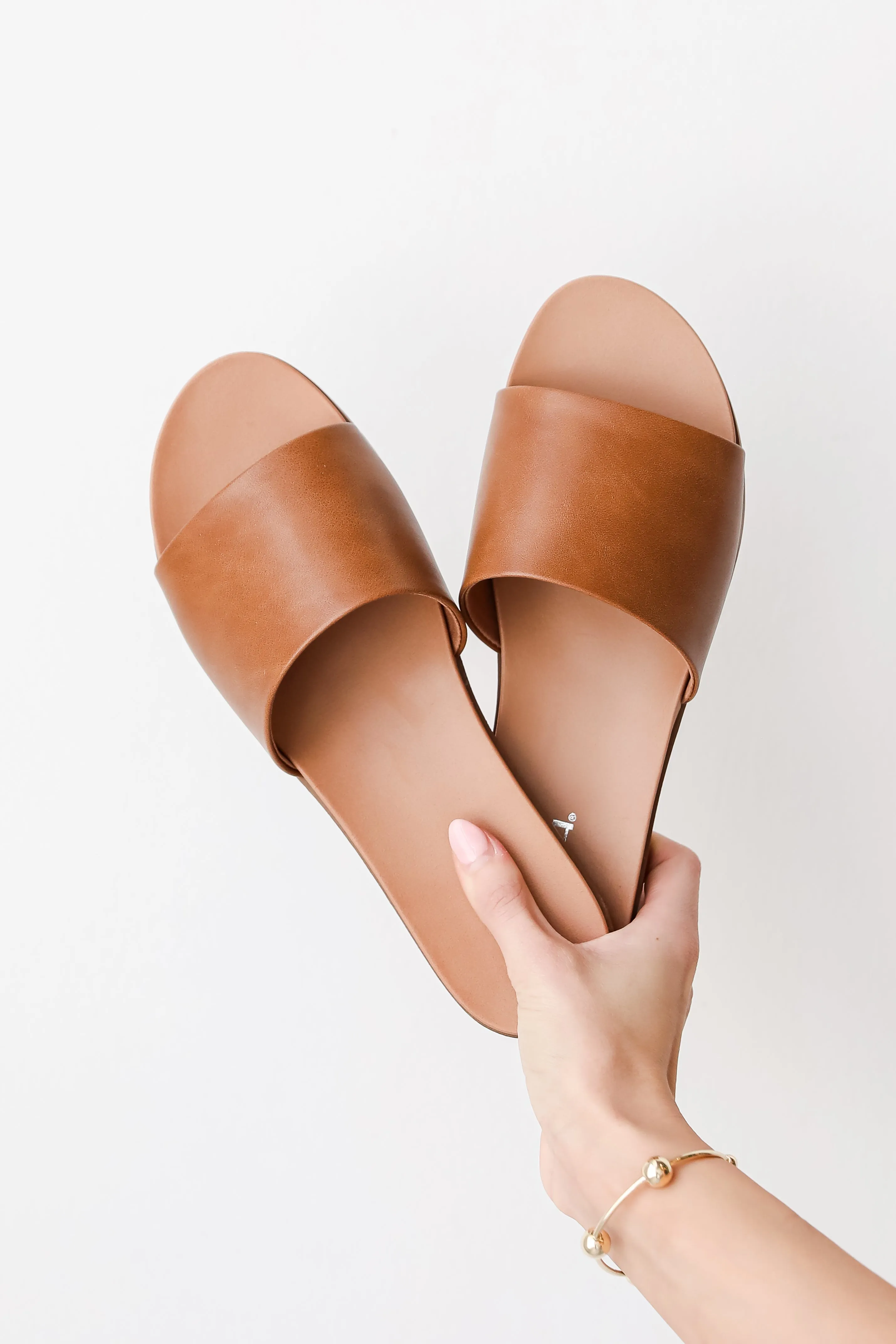 FINAL SALE - Sandy Sole Tan Slide Sandals