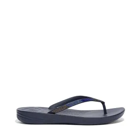 FitFlop DG5399-030 IQUSHION Ombre Sparkle FLIP-Flops Midnight Navy