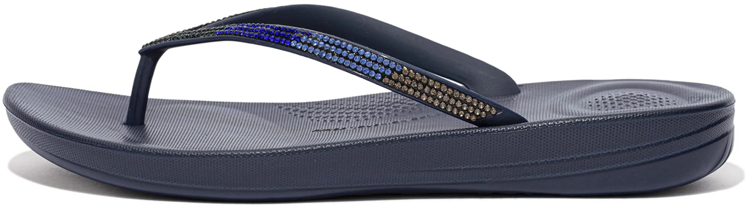 FitFlop DG5399-030 IQUSHION Ombre Sparkle FLIP-Flops Midnight Navy