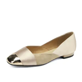 Flynn Cap Toe Nude Flats