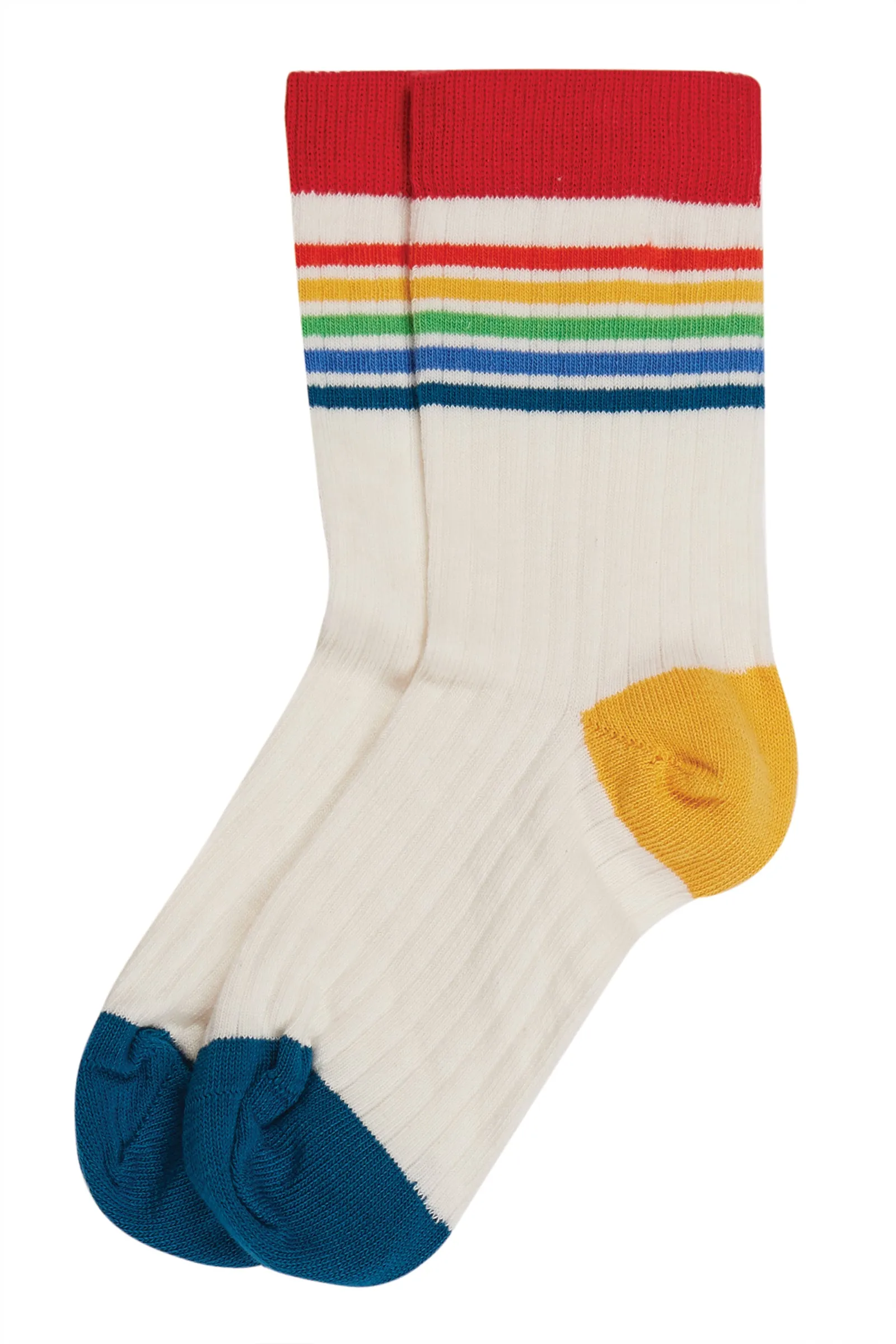 Frugi Raleigh Rib Socks, 2 Pack Red Mountain