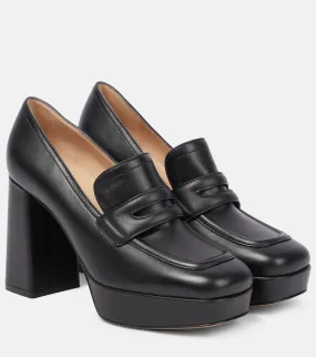 Gianvito Rossi leather loafers, black