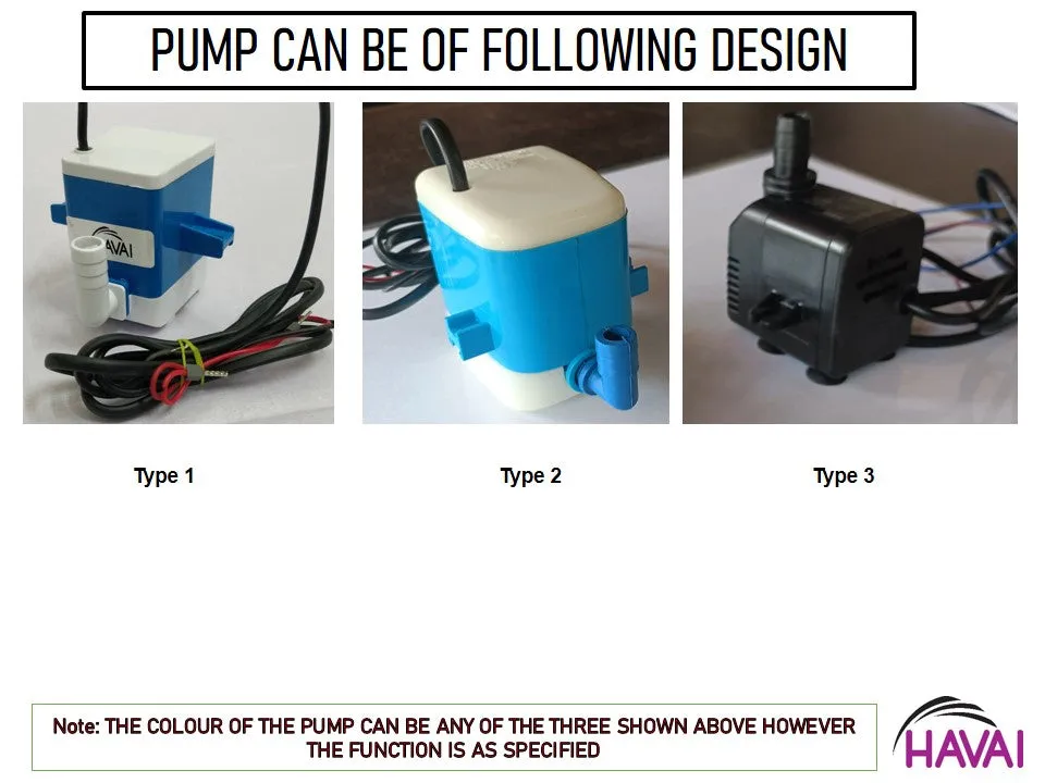 HAVAI Submersible Cooler Pump - Suitable for Air Coolers - 10 to 30 litres Tank Capacity