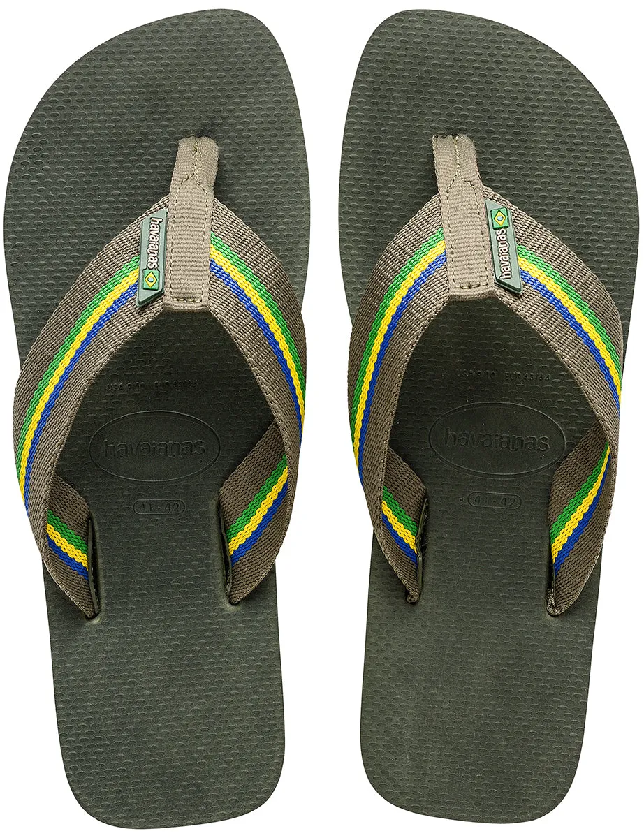 Havaianas Urban Brasil In Olivegreen For Men