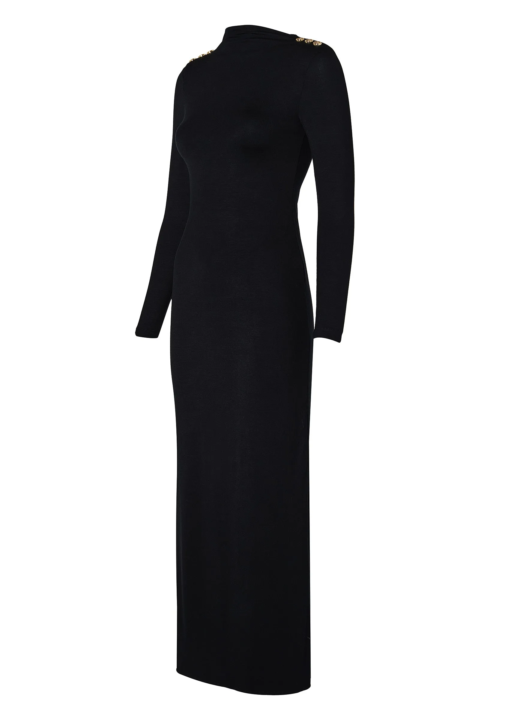 Holland Cooper Harper Long Sleeve Maxi Dress in Black