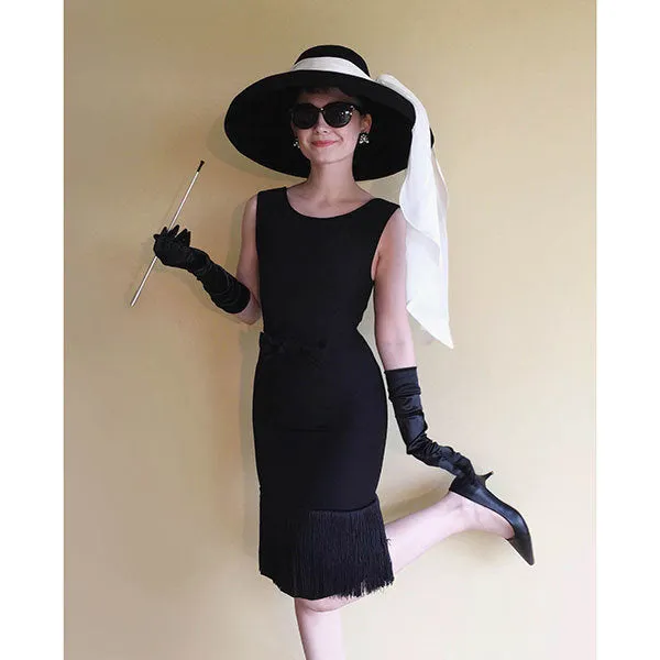 Holly Oversized Wool Hat & Fringe Dress Costume Set Inspired By BAT