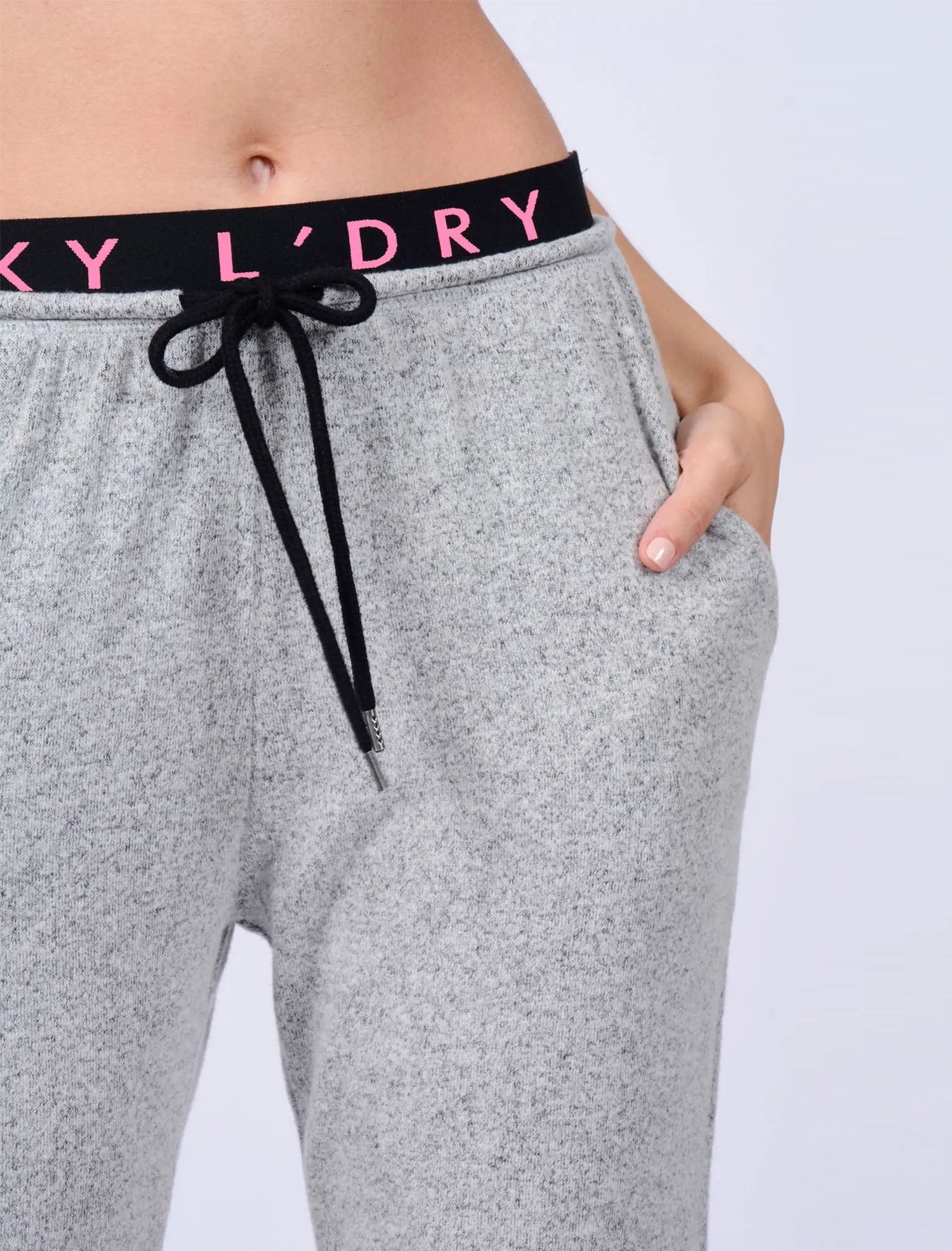 Hooter Brushed Jersey Cuffed Joggers in Pale Grey - Tokyo Laundry Active