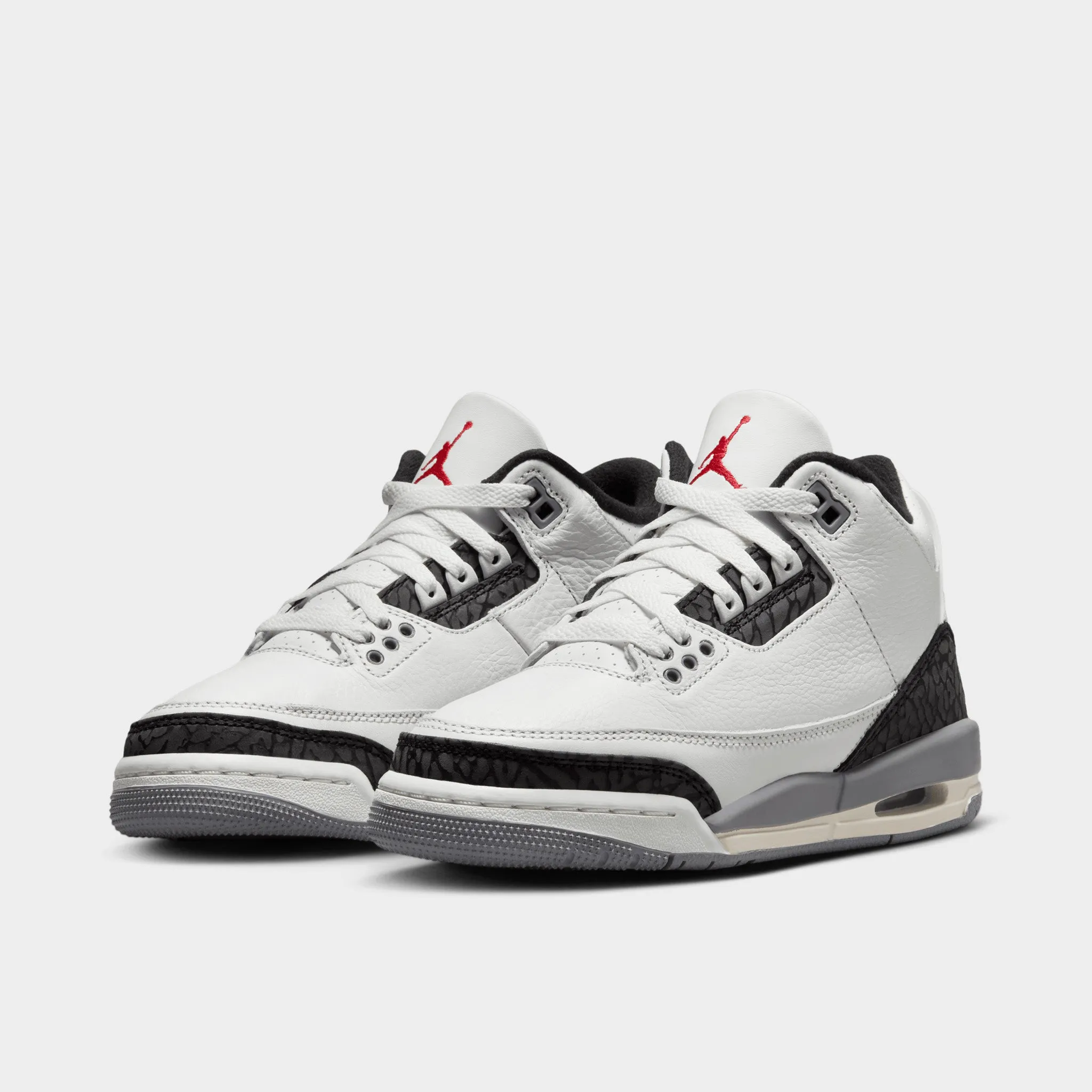 Jordan 3 Retro GS Summit White / Fire Red - Cement Grey