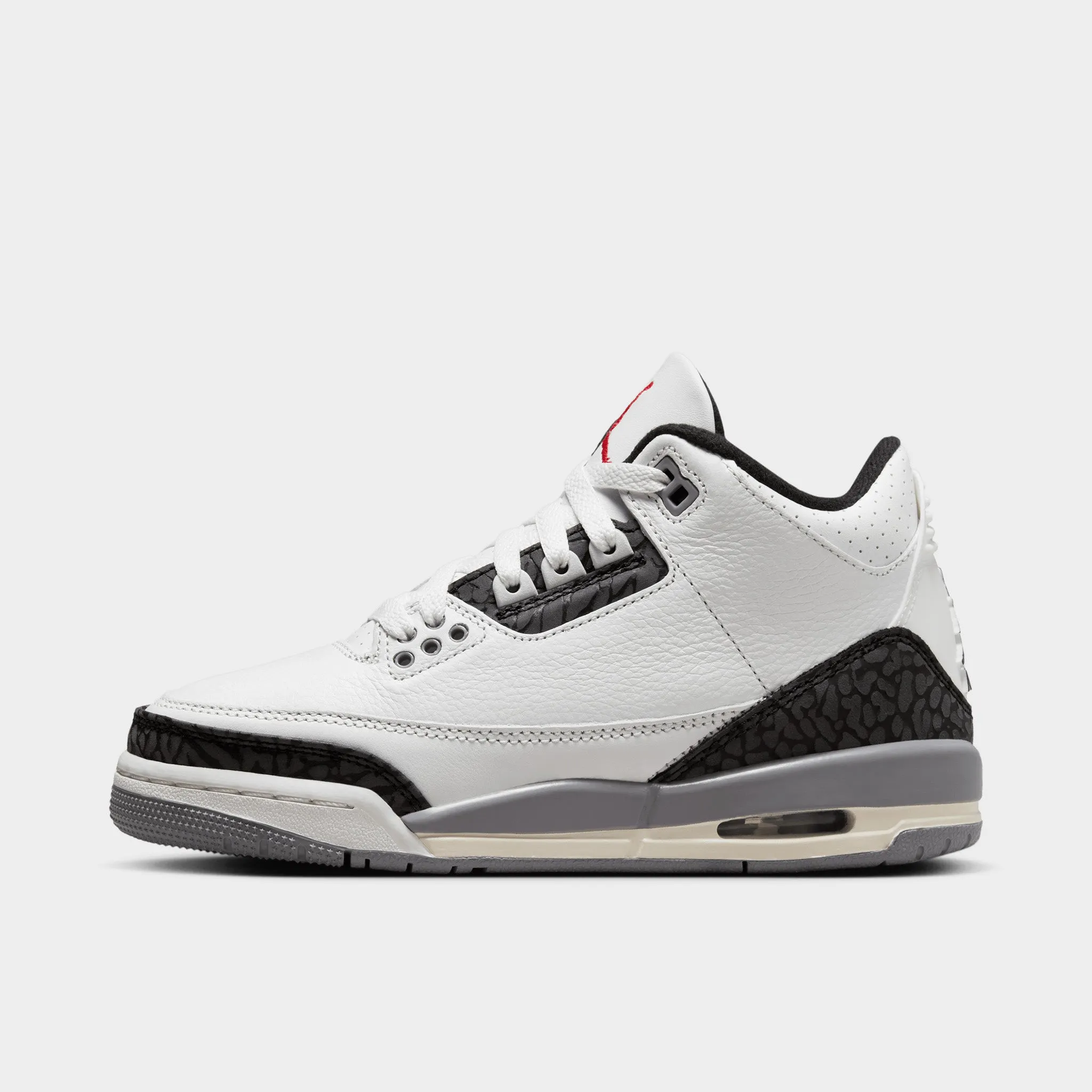 Jordan 3 Retro GS Summit White / Fire Red - Cement Grey