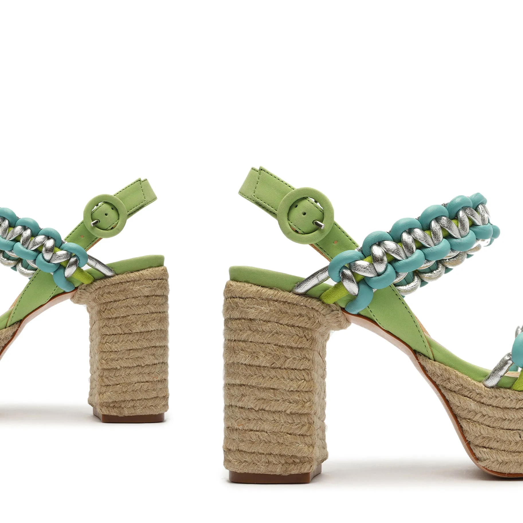 Juliet Plataform Suede & Leather Sandal