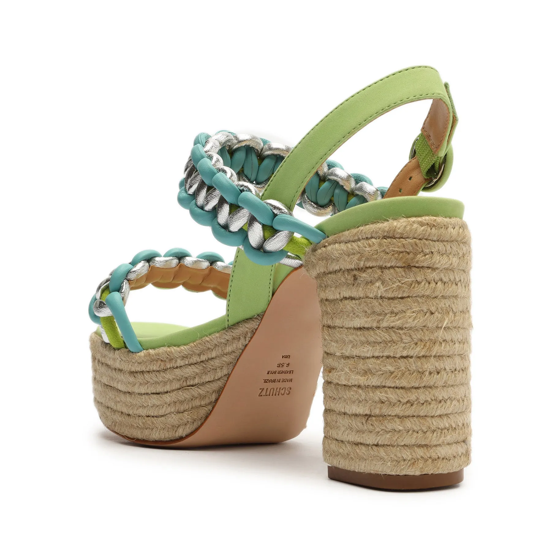 Juliet Plataform Suede & Leather Sandal