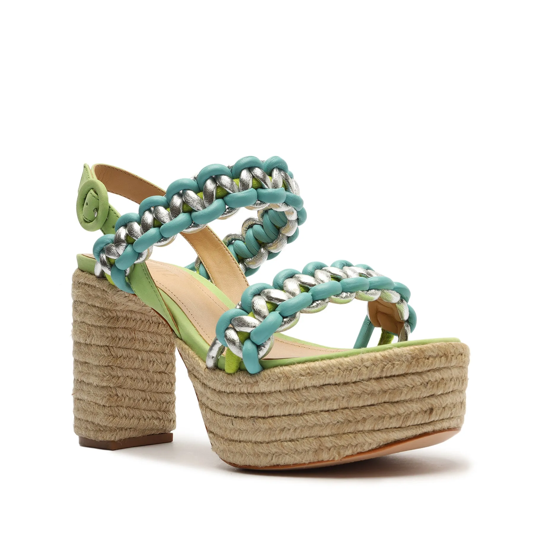 Juliet Plataform Suede & Leather Sandal