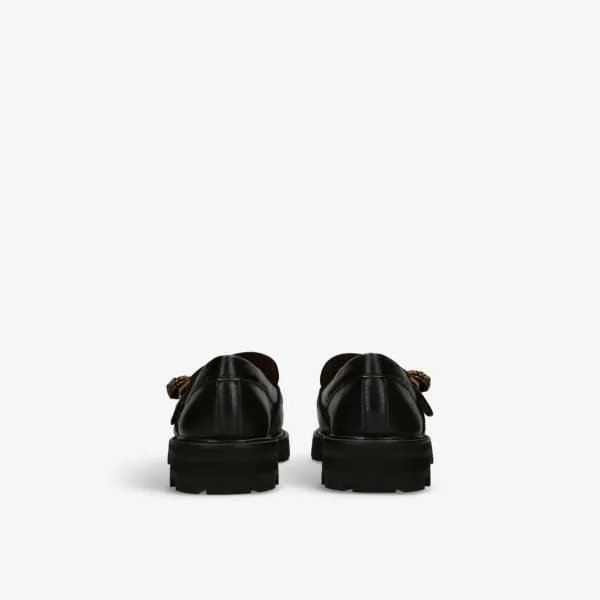 Kurt Geiger London Mayfair Leather Loafers with Crystals, Black