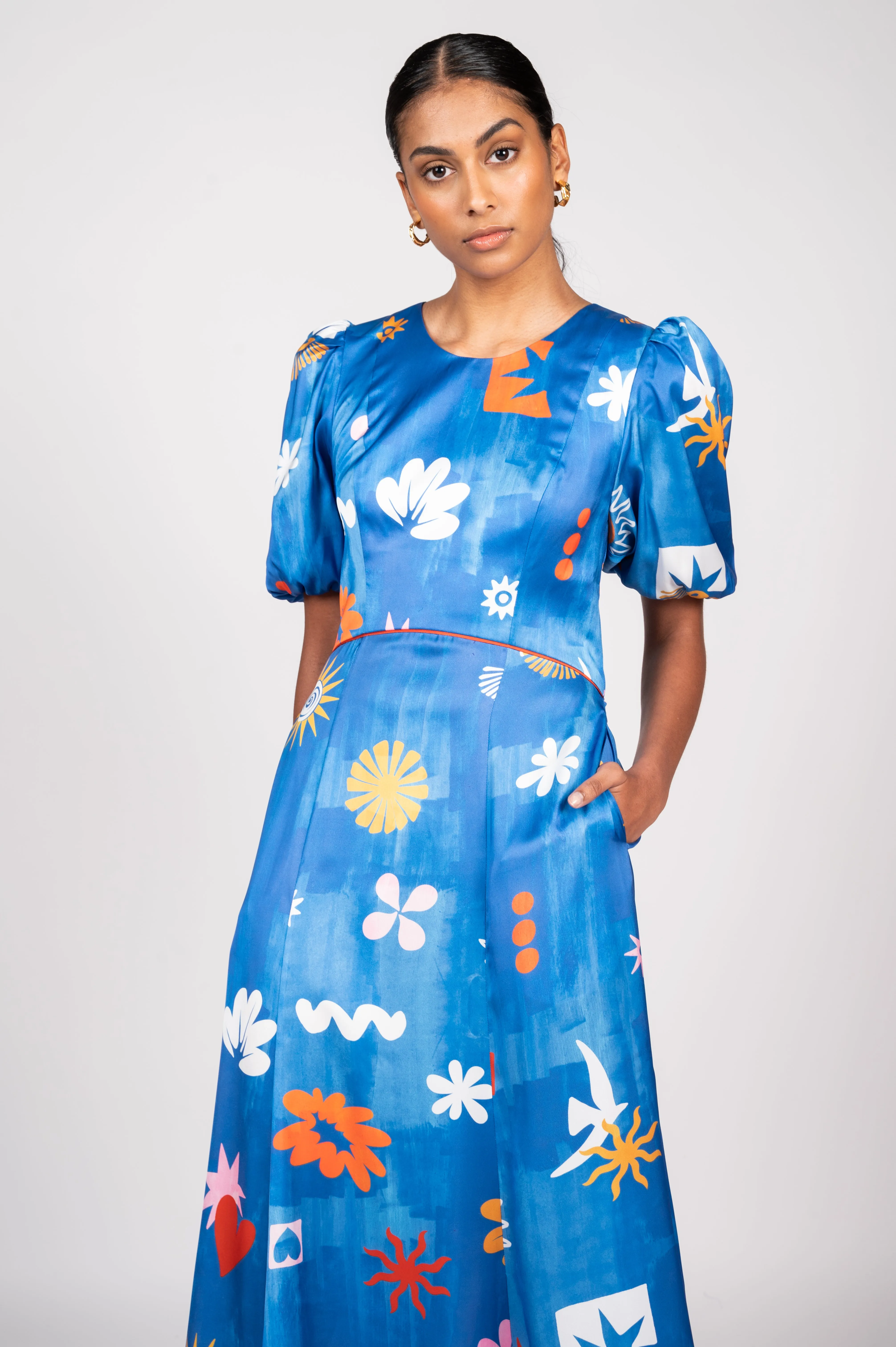 La Maise Ria Midi Dress - Celestial Blue