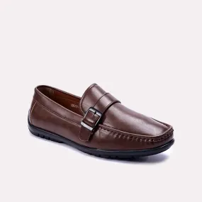 Leander Brown Buckle Loafers 0130863