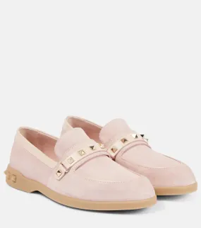 Leisure flows Valentino Garavani suede loafers, pink