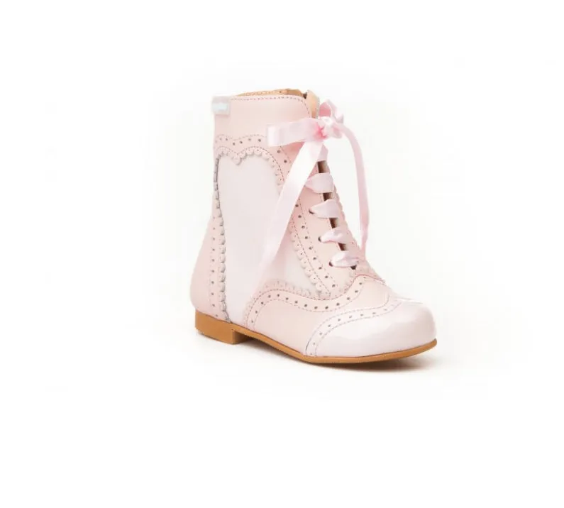 Light Pink Leather Boots