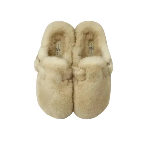 Luxe Mink Clog - Cream