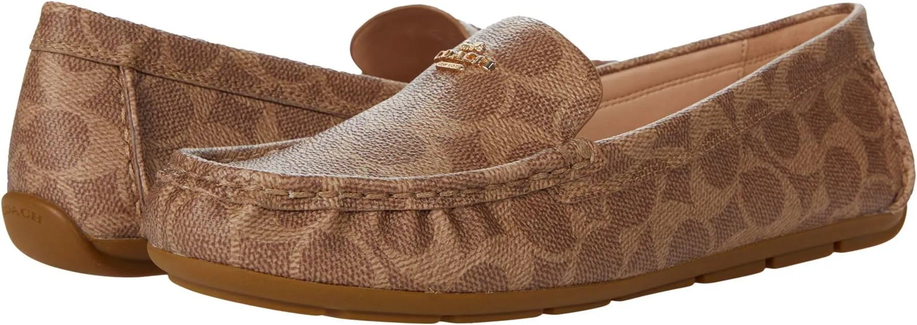 Marley Driver COACH Loafers, Tan PVC