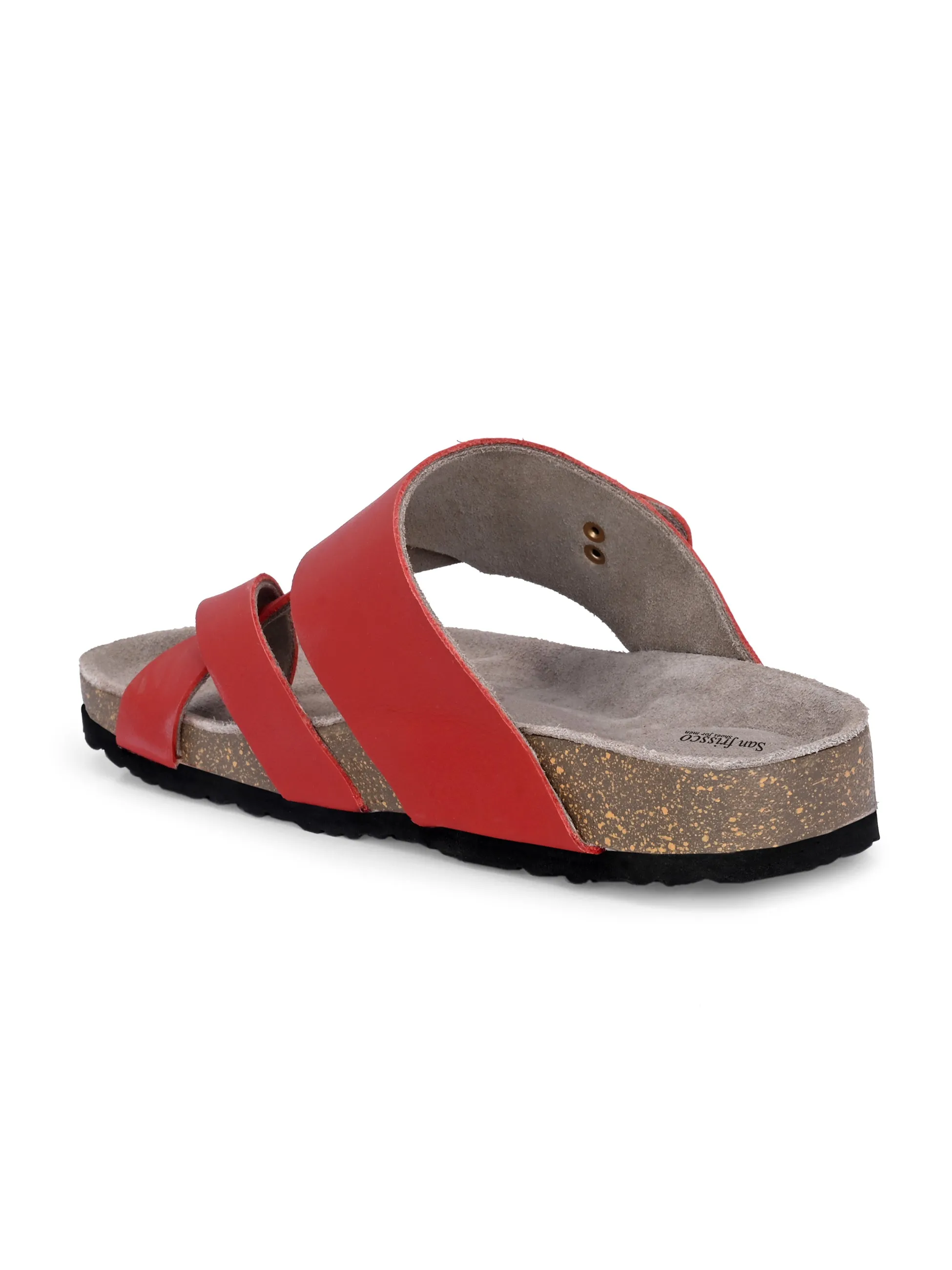 Marlin Red Open Toe Flats