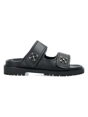 Men's Metal Arrow Sandal in Black | Size 40 | 24POMIH008S24LEA001 Color 1072