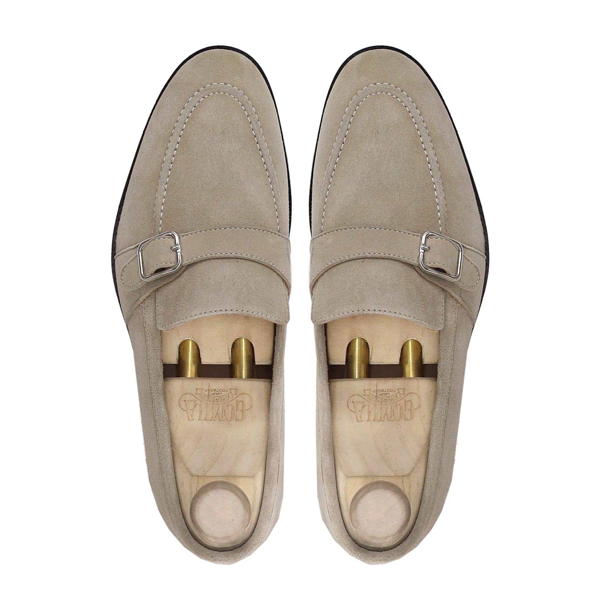 Mylie - Men's Beige Kid Suede Loafer