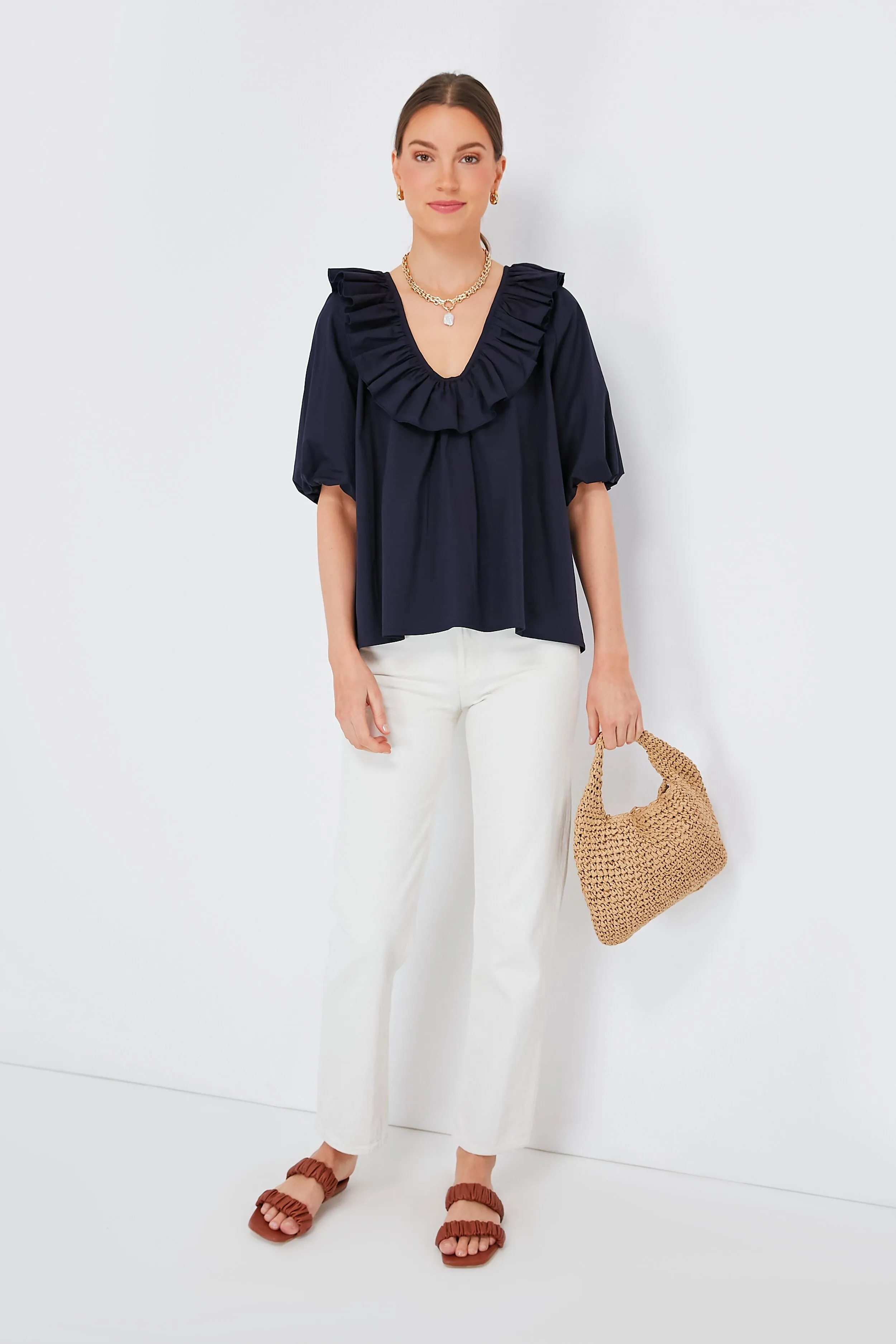 Navy Nancy Top